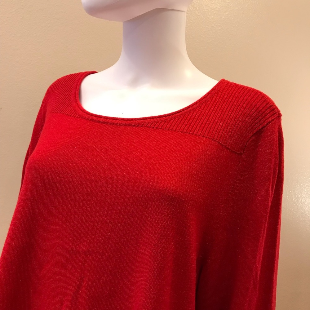 Apt 9 Tunic Sweater Sparkle Red Tango NEW - Picture 4 of 11
